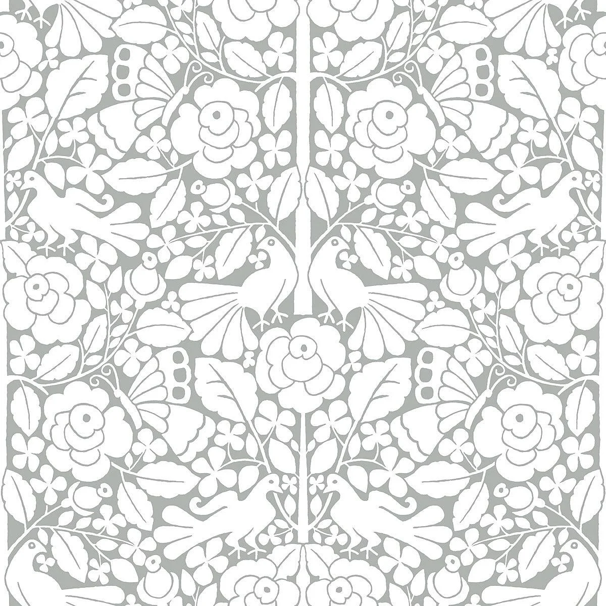 Fairy Tales Wallpaper // Grey