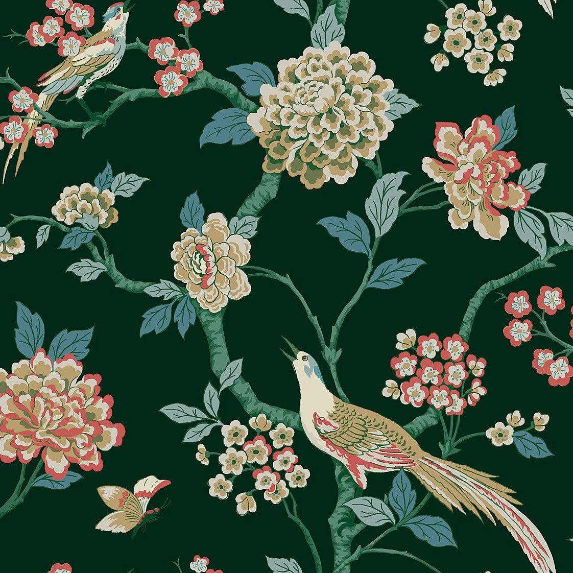 Fanciful Wallpaper // Dark Green