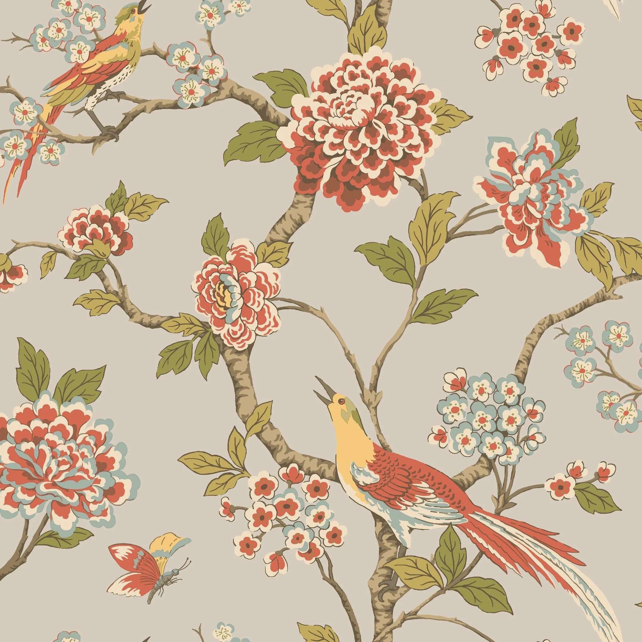 Fanciful Wallpaper // Silver & Blue
