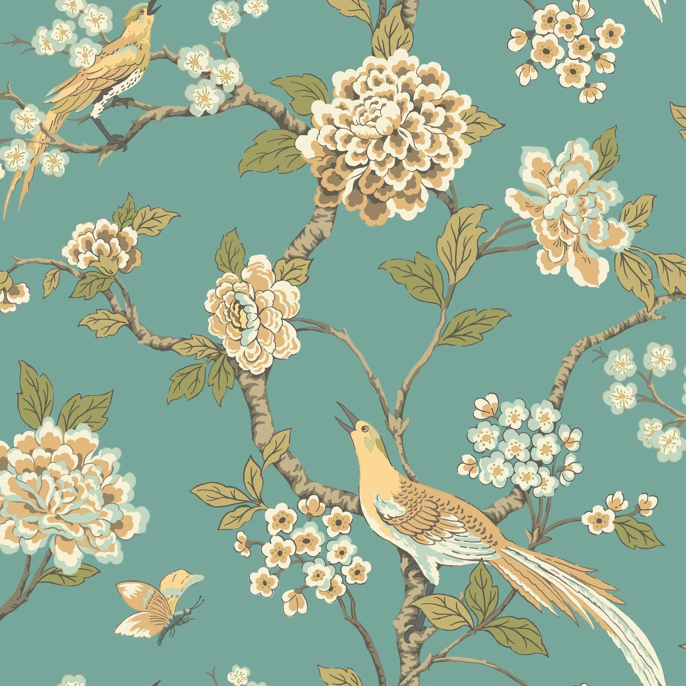 Fanciful Wallpaper // Teal