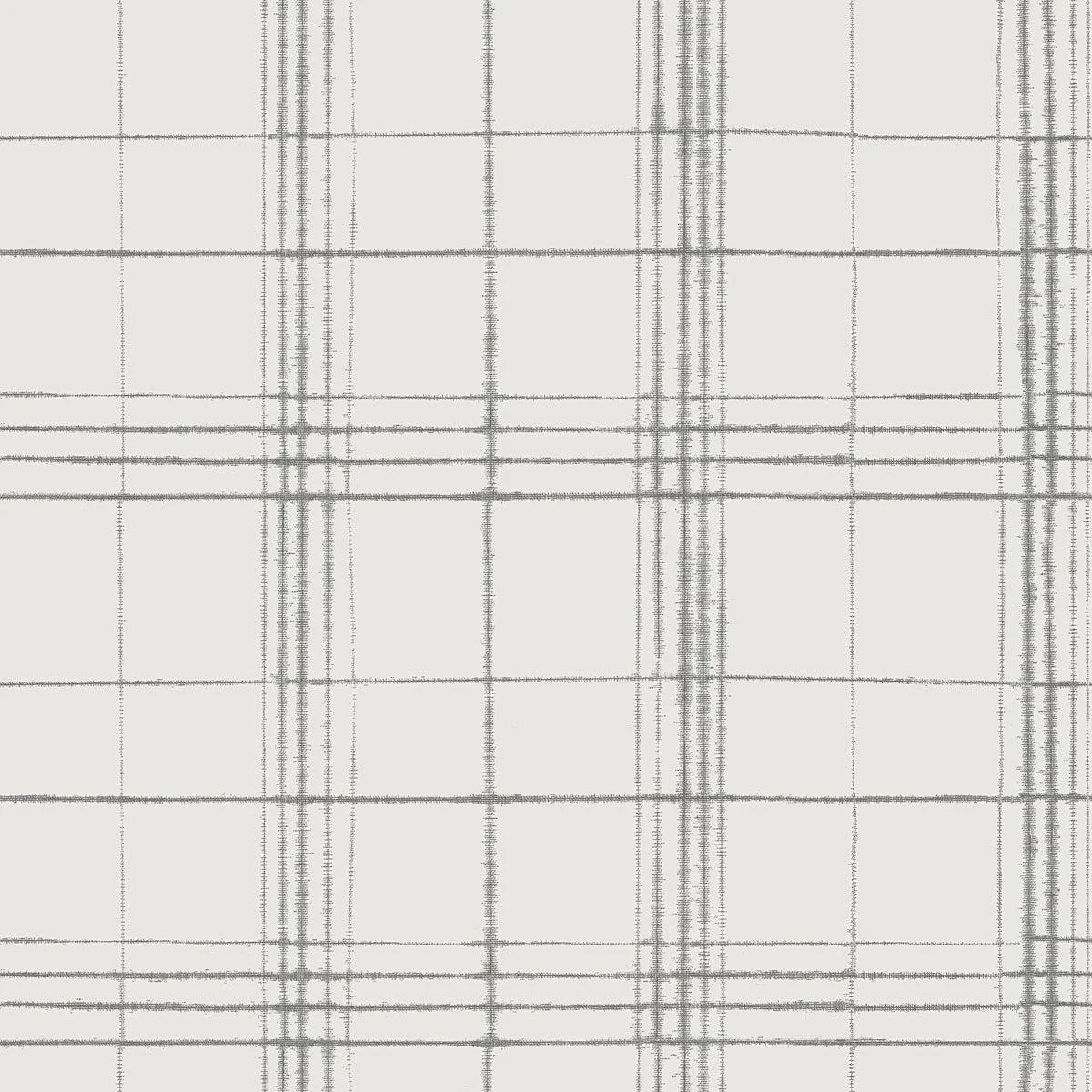 Farmhouse Plaid Wallpaper // Beige & Grey
