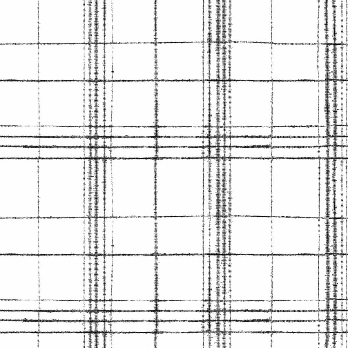 Farmhouse Plaid Wallpaper // Black & White