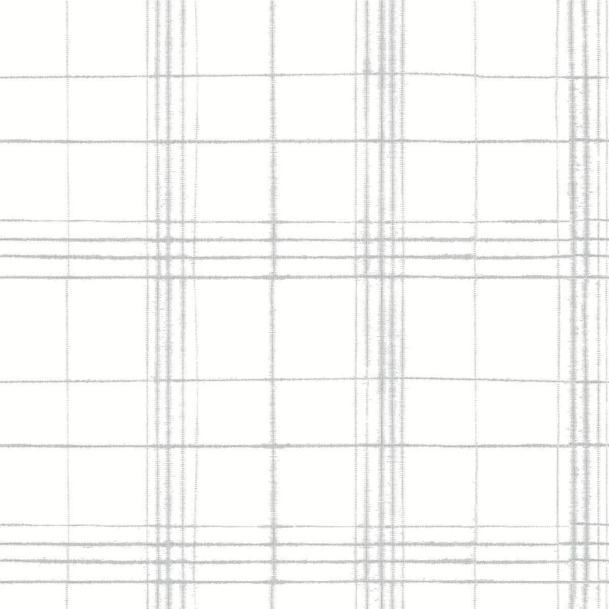 Farmhouse Plaid Wallpaper // Grey & White