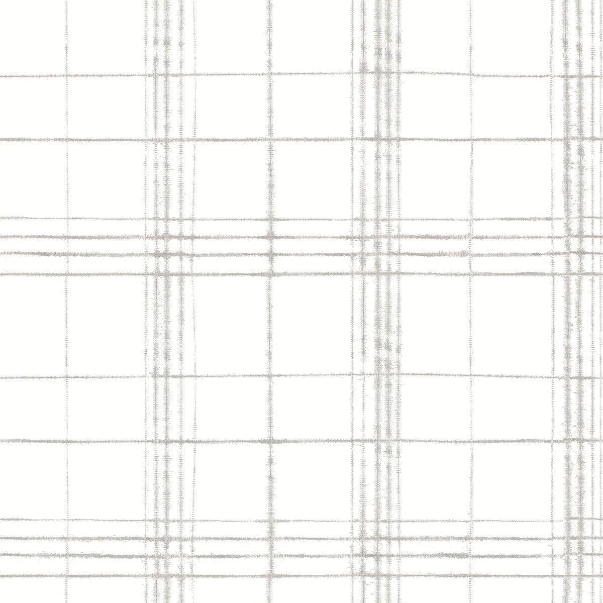 Farmhouse Plaid Wallpaper // Linen & White