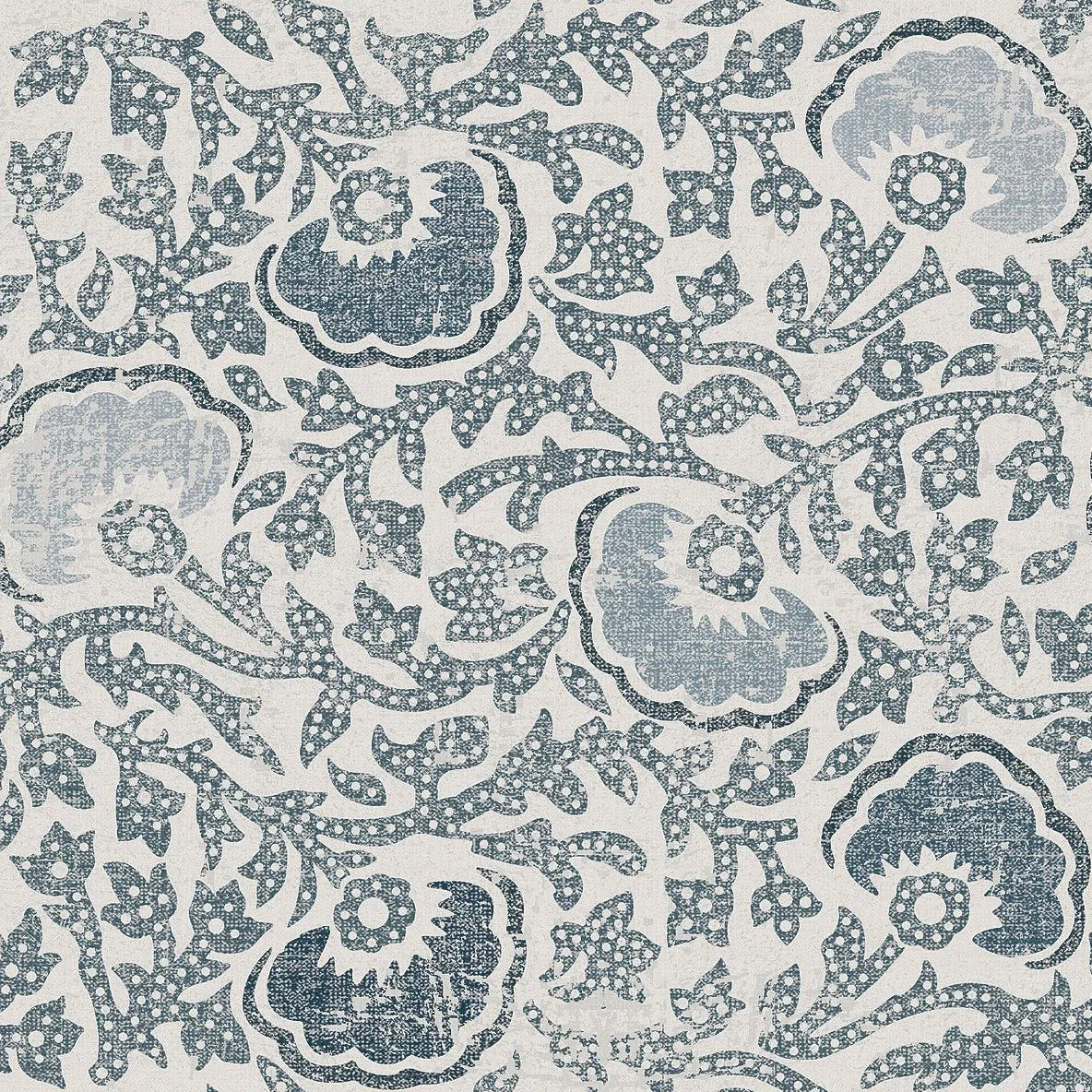 Fontaine Wallpaper // Blue & Grey