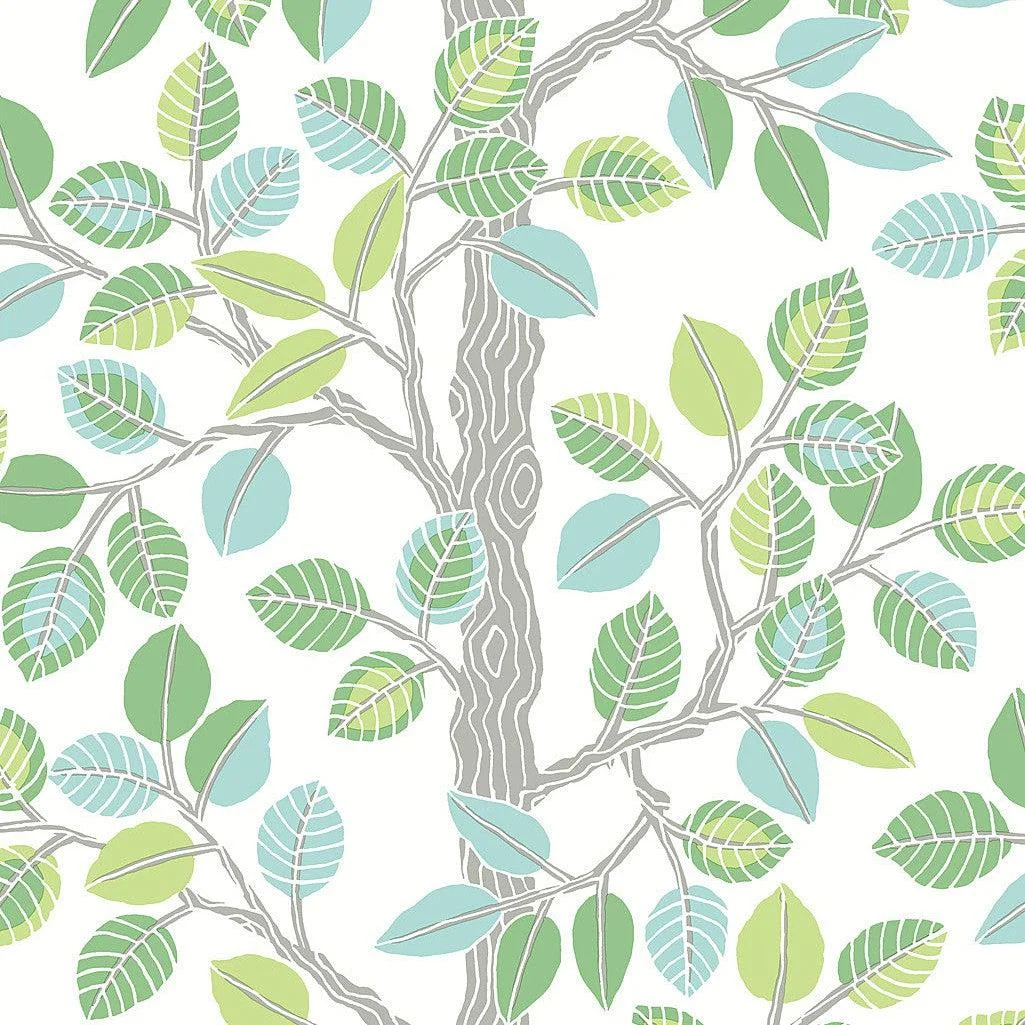 Forest Leaves Peel & Stick Wallpaper // Green