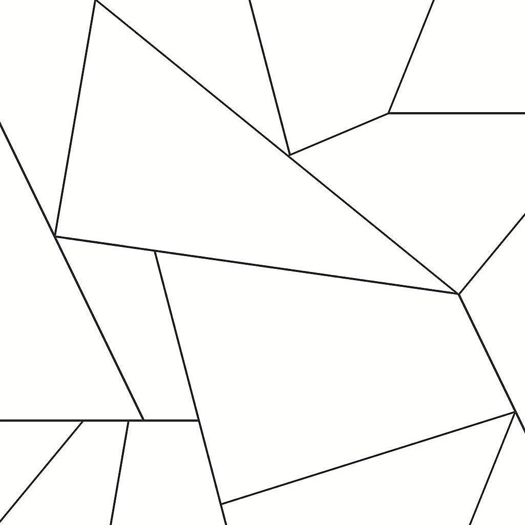 Fractured Prism Peel & Stick Wallpaper // Black