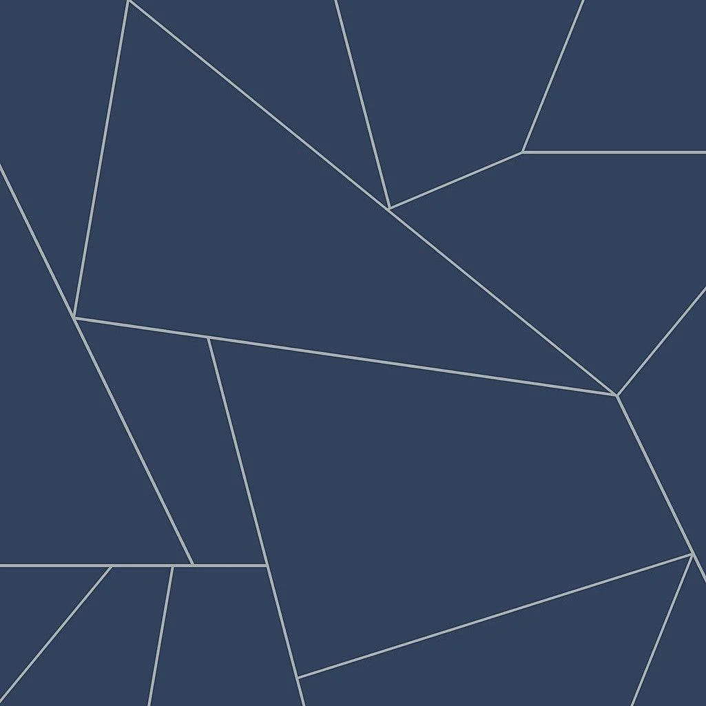 Fractured Prism Peel & Stick Wallpaper // Blue & White