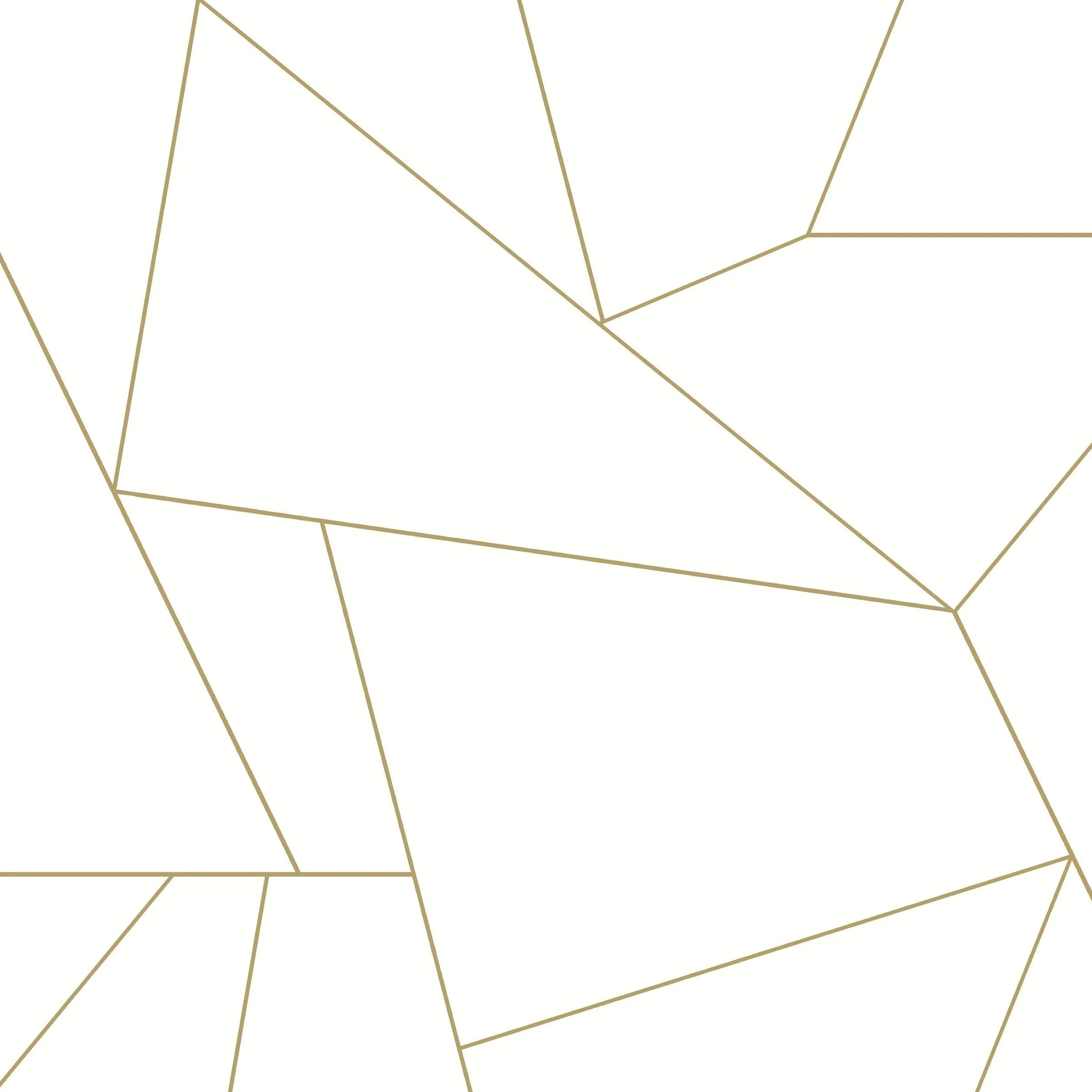 Fractured Prism Peel & Stick Wallpaper // Gold Metallic