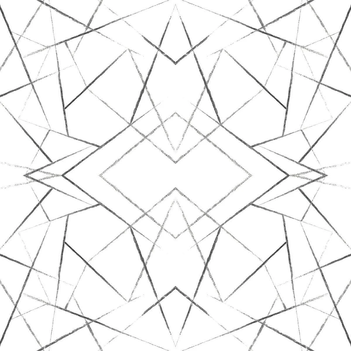 Geo Diamond Wallpaper // Black
