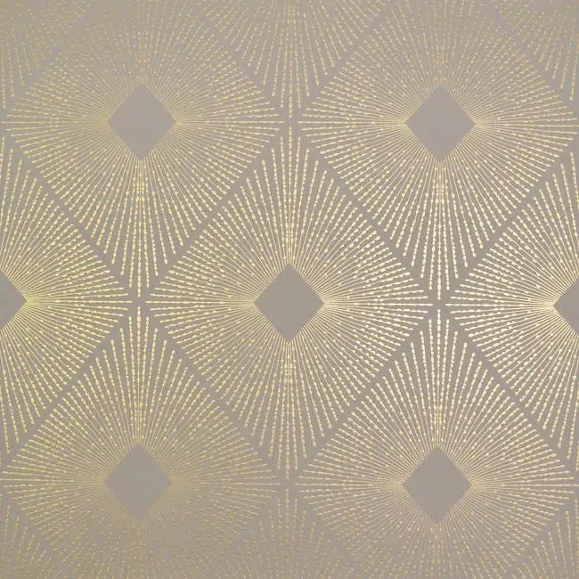 Harlowe Wallpaper // Khaki & Gold