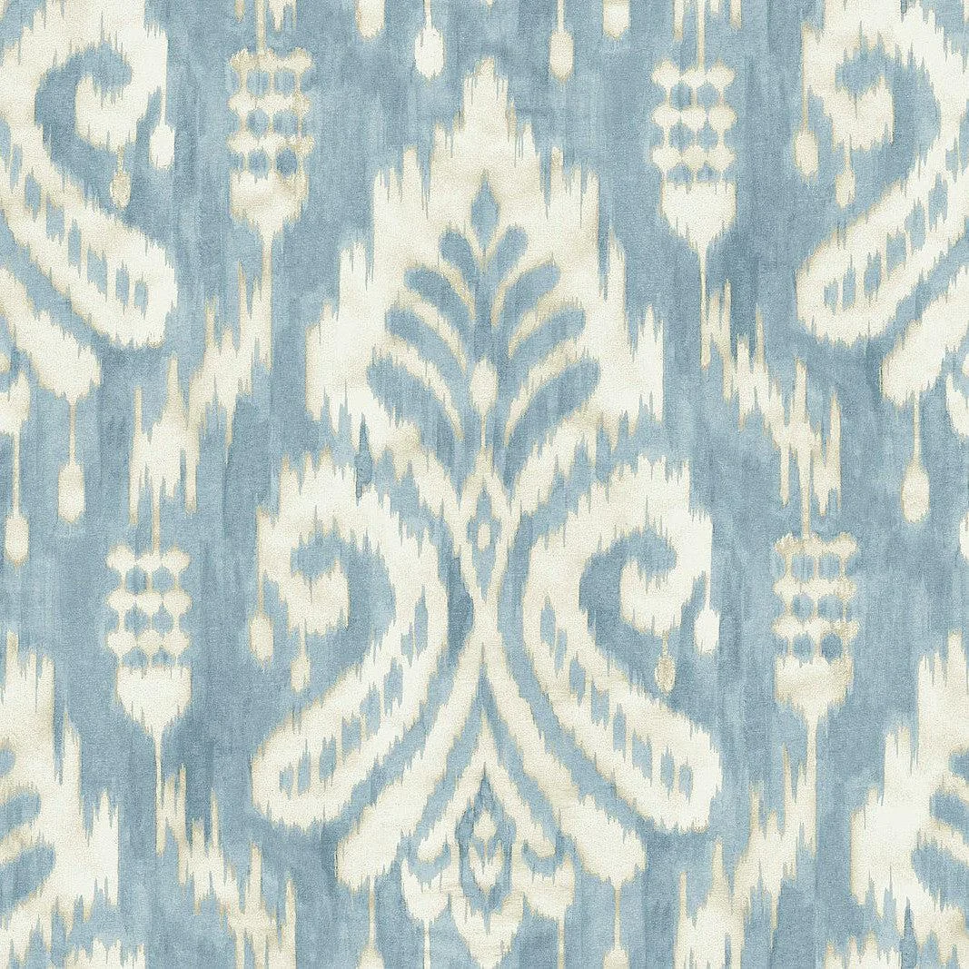 Hawthorne Ikat Wallpaper // Blue