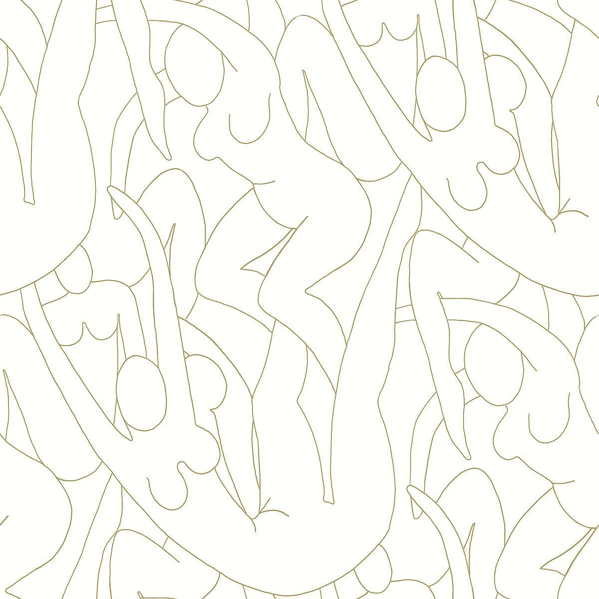 Head over Heels Peel & Stick Wallpaper // Gold Metallic