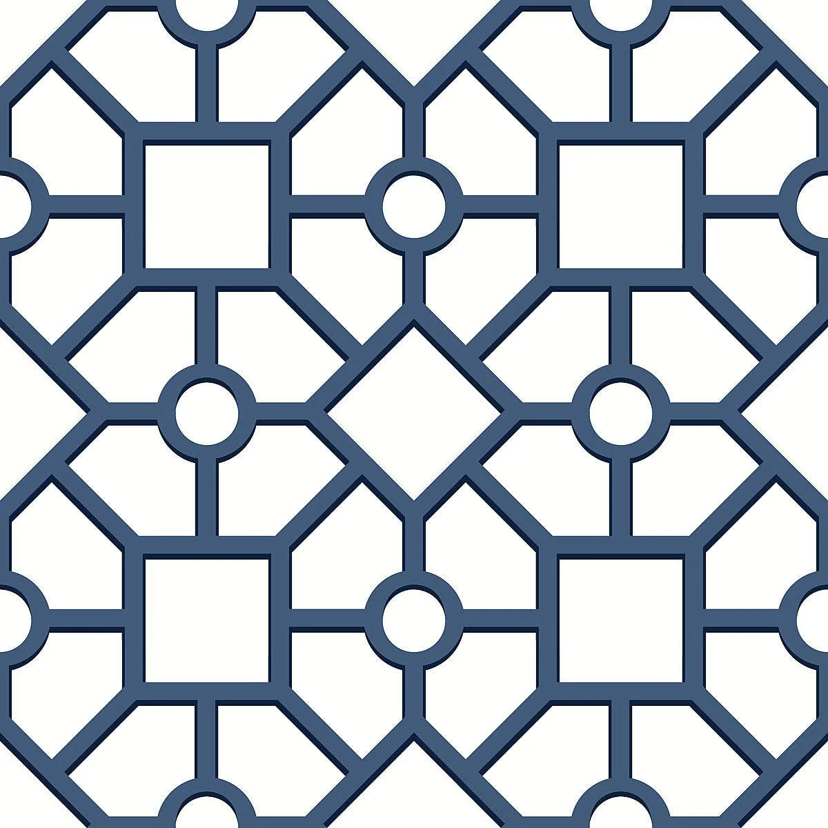 Hedgerow Trellis Peel & Stick Wallpaper // Navy