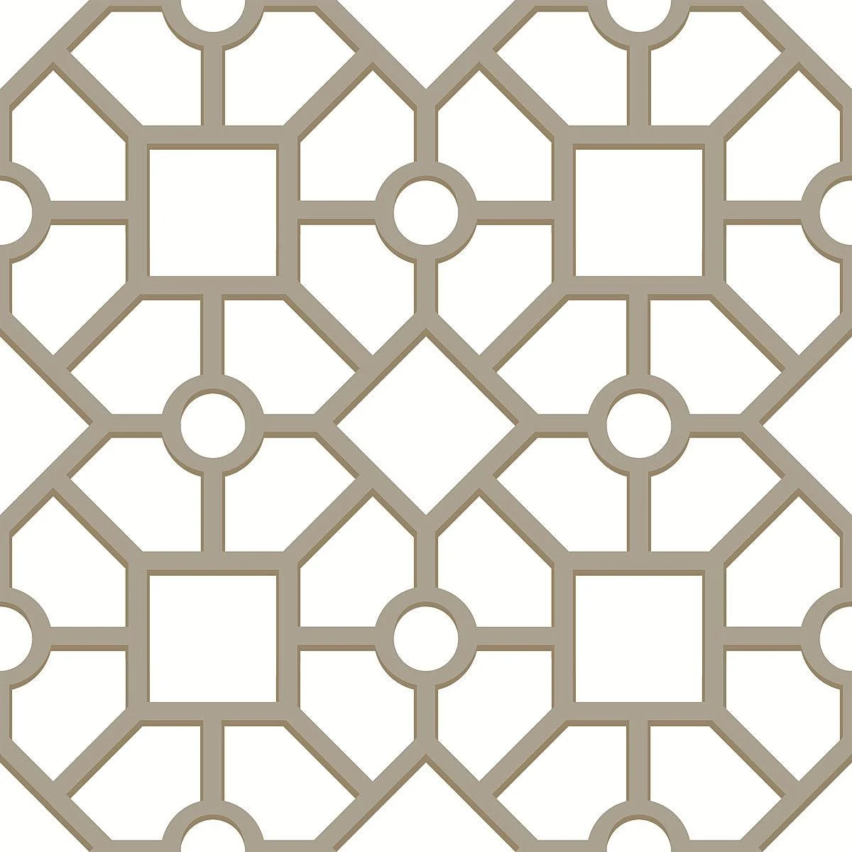 Hedgerow Trellis Peel & Stick Wallpaper // Taupe & Gold