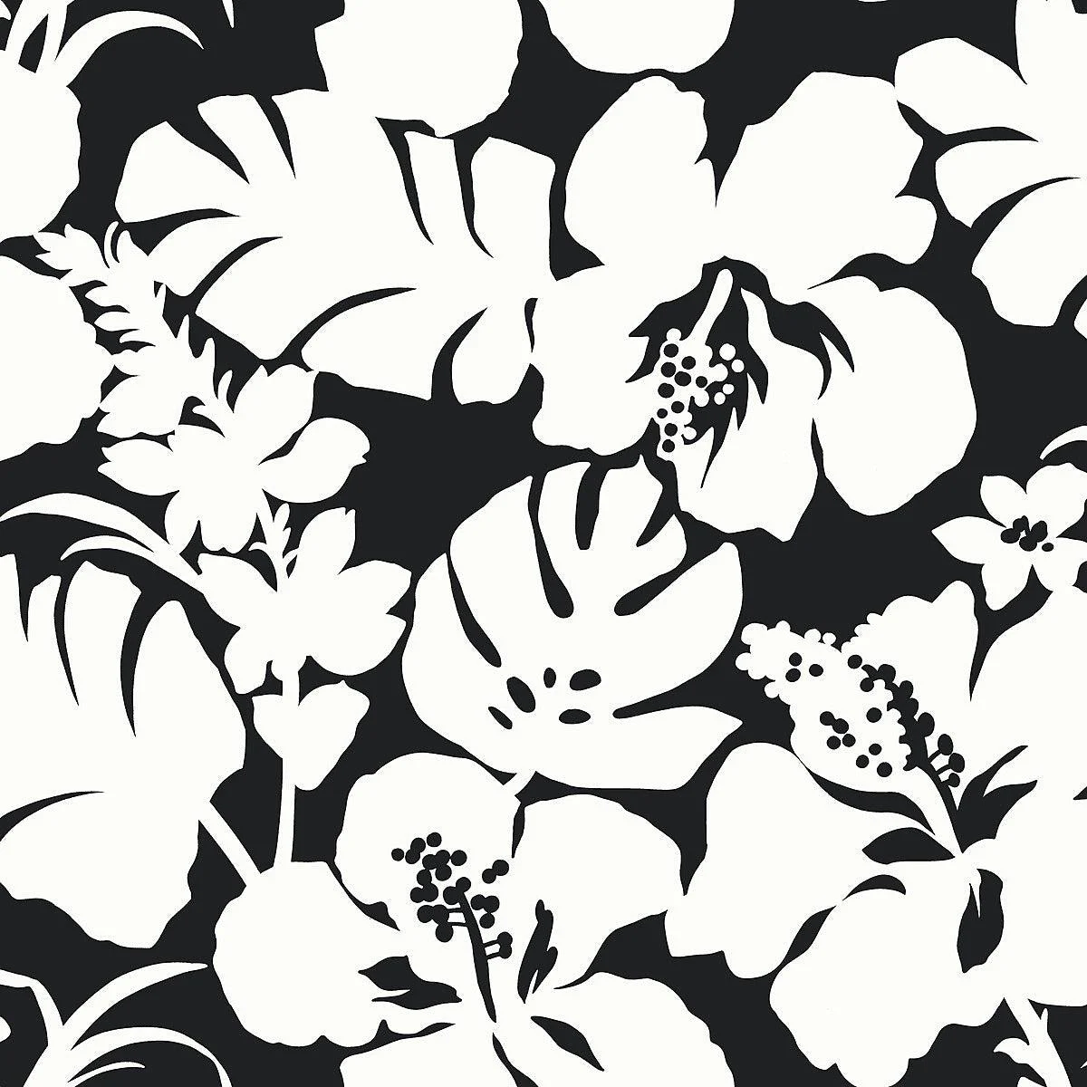 Hibiscus Arboretum Wallpaper // Black