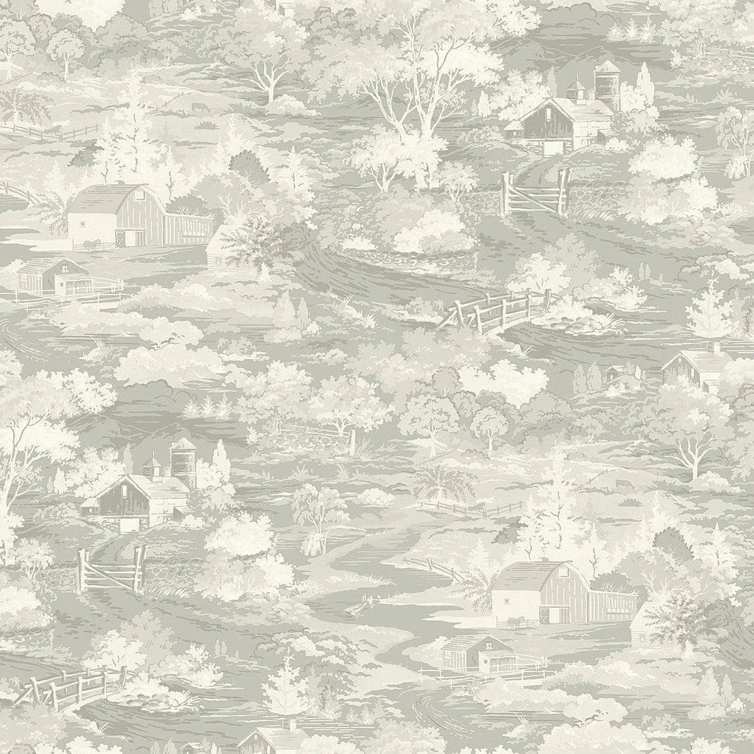 Homestead Wallpaper // Grey & Off White