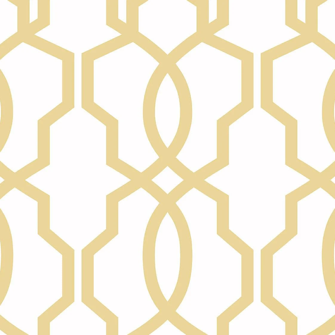 Hourglass Trellis Wallpaper // Yellow