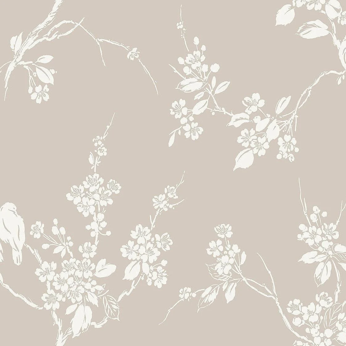 Imperial Blossoms Branch Wallpaper // Taupe