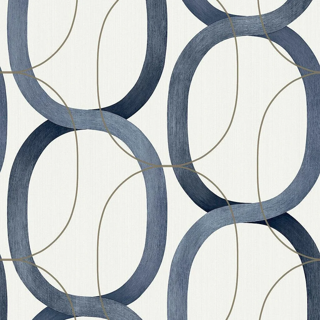 Interlock Wallpaper // Navy