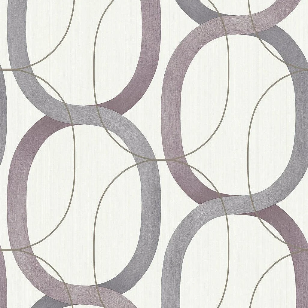Interlock Wallpaper // Plum