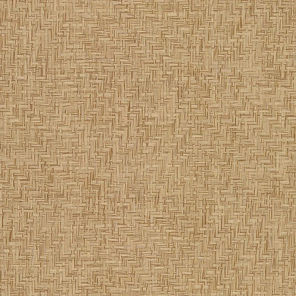 Interlocking Weave Sisal Grasscloth Wallpaper // Brown