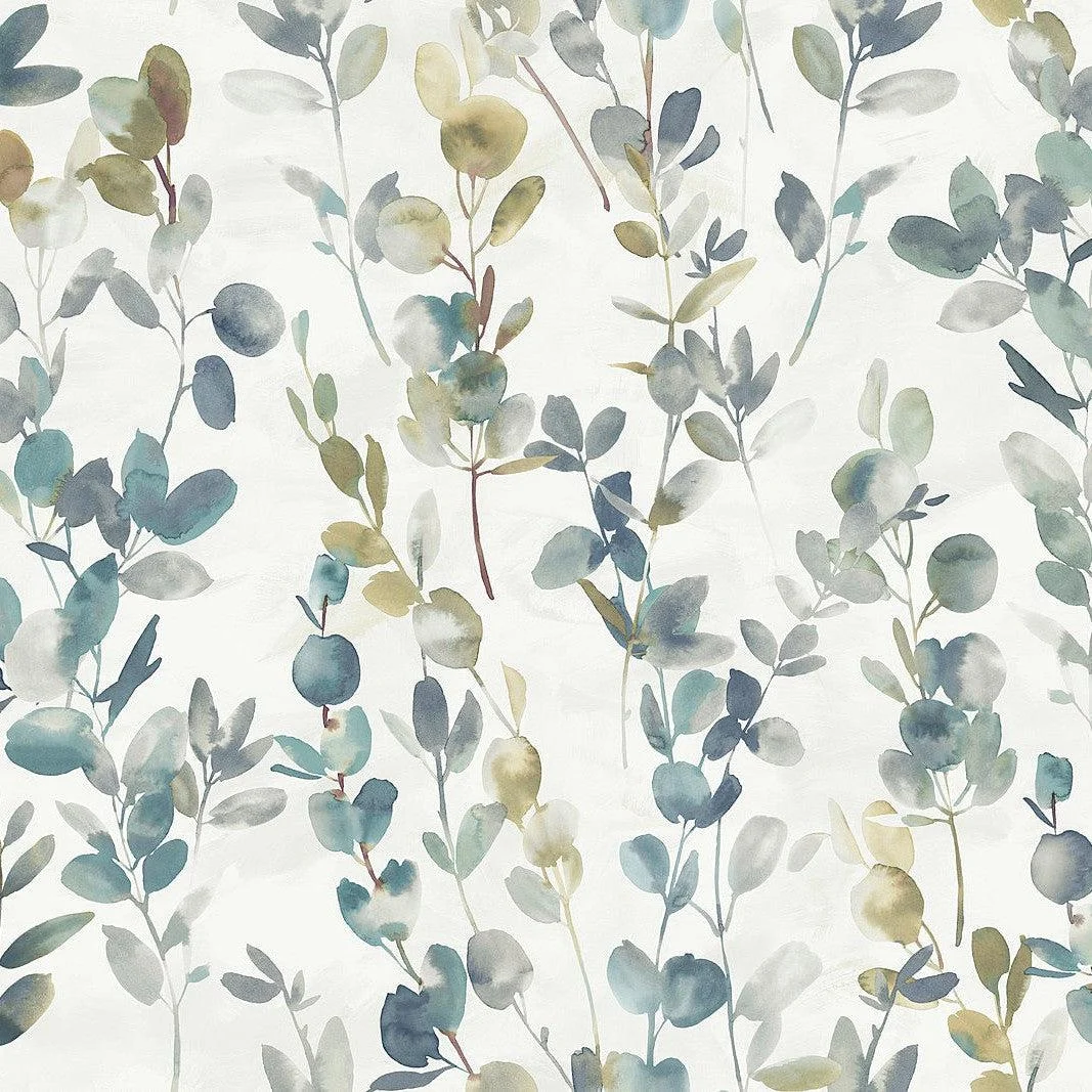Joyful Eucalyptus Wallpaper // Turquoise