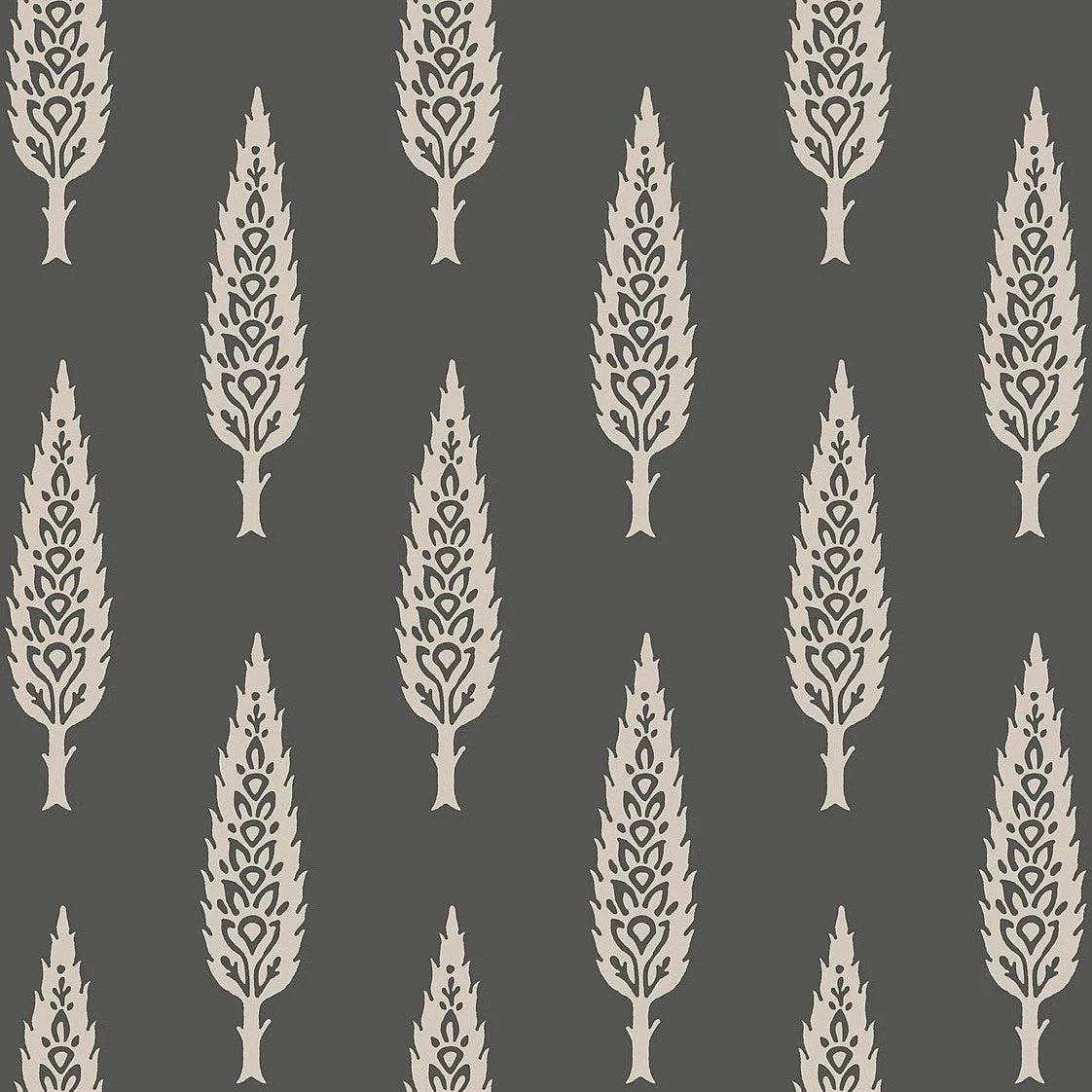 Juniper Tree Wallpaper // Black & Taupe