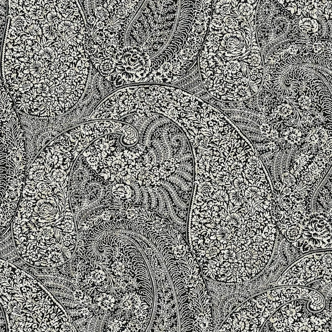 Kashmir Dreams Paisley Wallpaper // Black