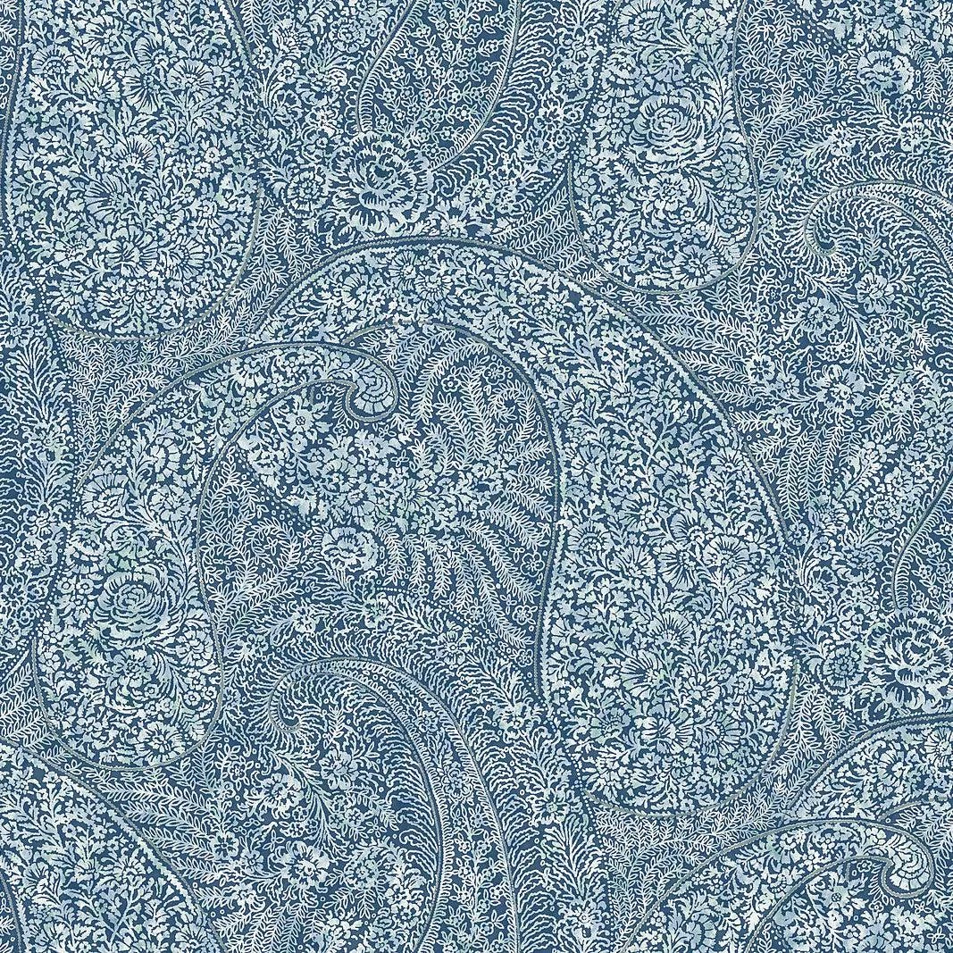 Kashmir Dreams Paisley Wallpaper // Blue