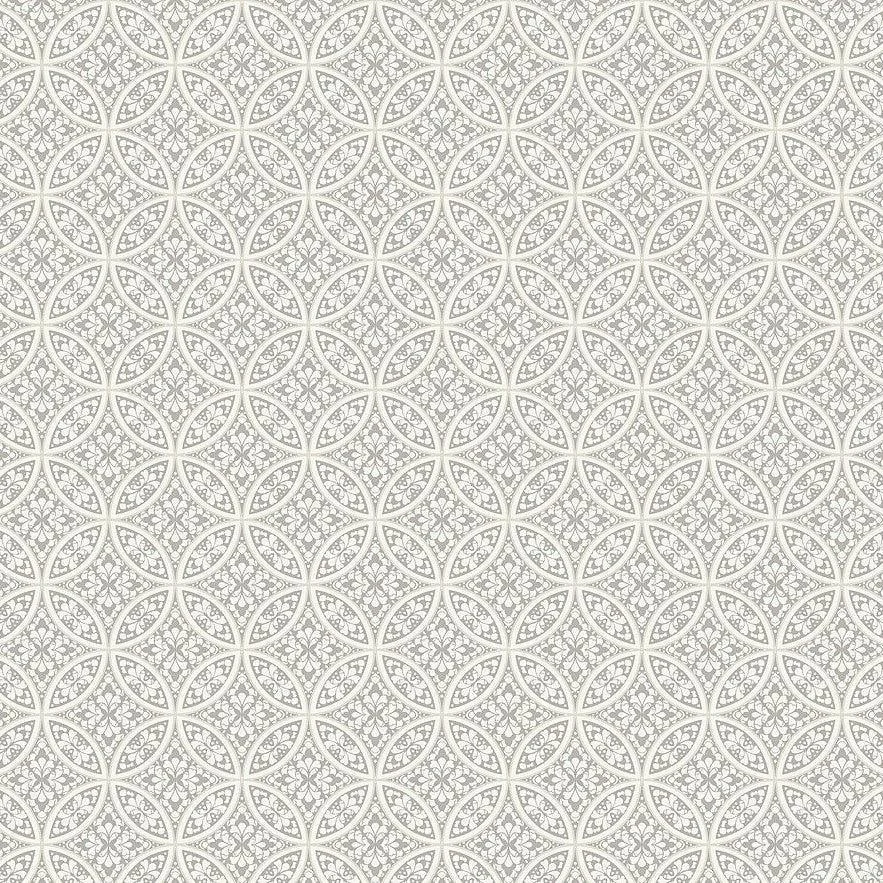 Lacey Circle Geo Wallpaper // Grey