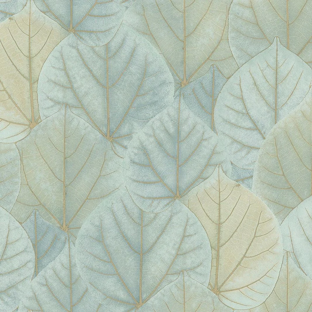 Leaf Concerto Wallpaper // Turquoise