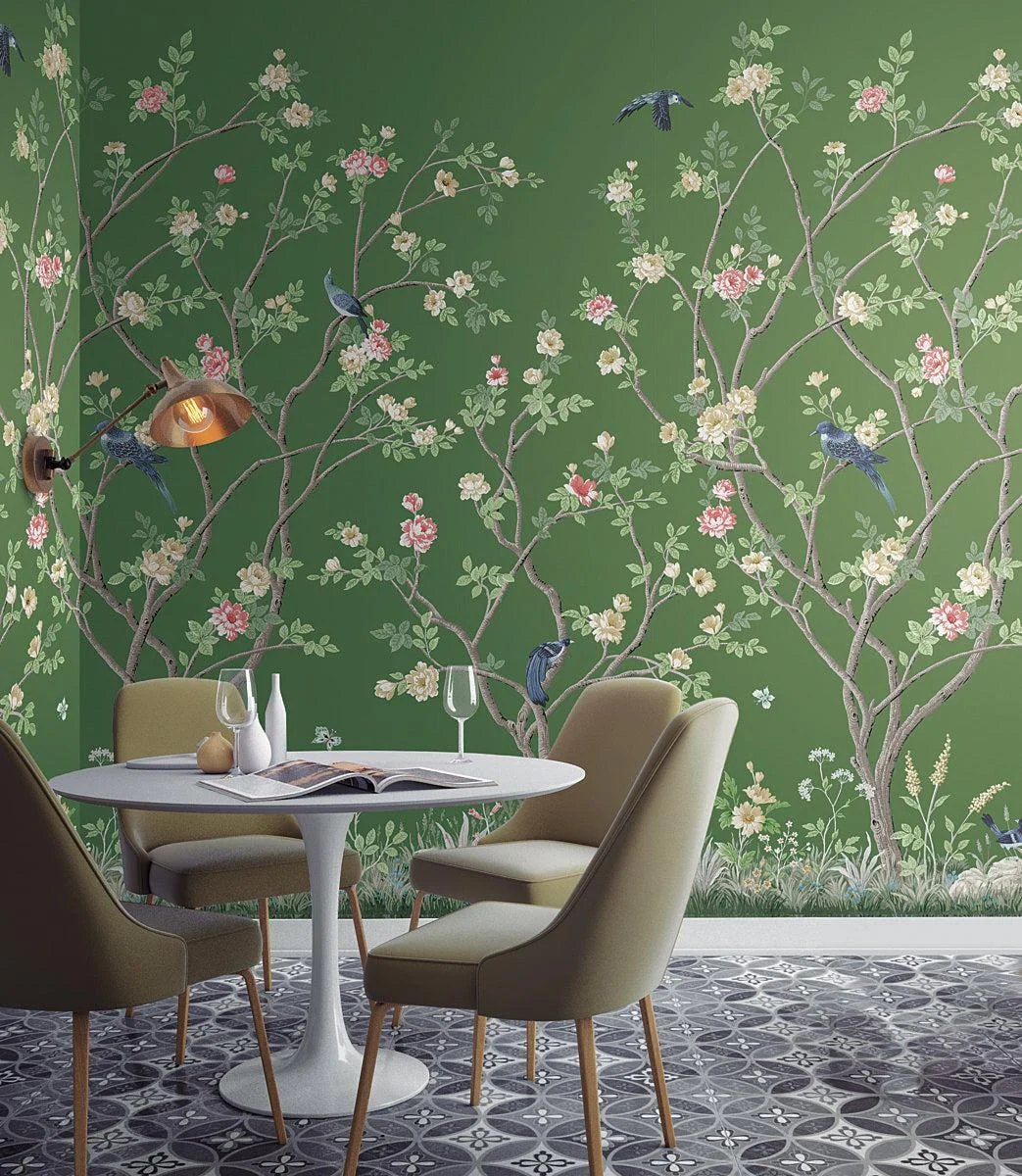 Lingering Garden Wall Mural // Green
