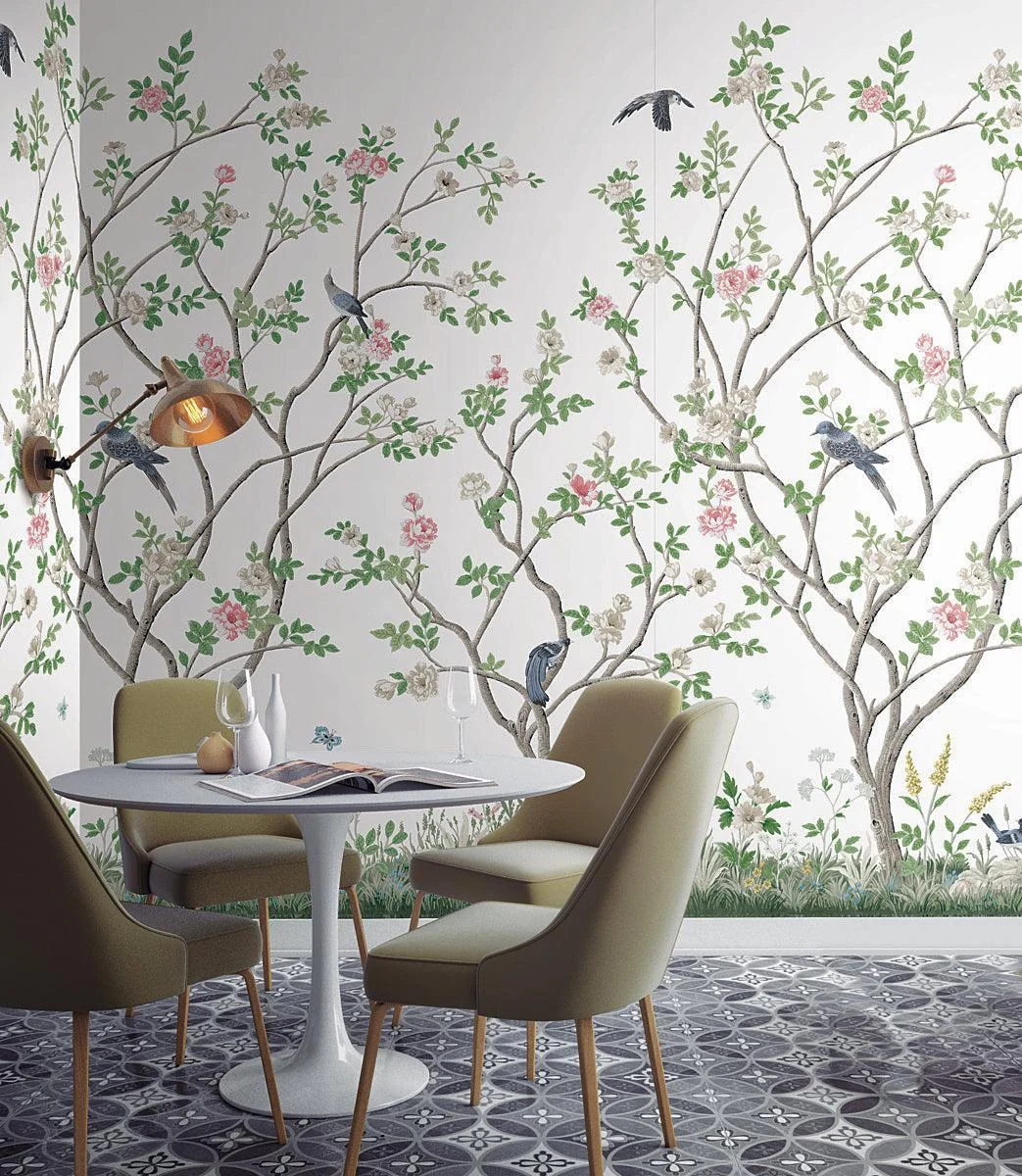 Lingering Garden Wall Mural // White