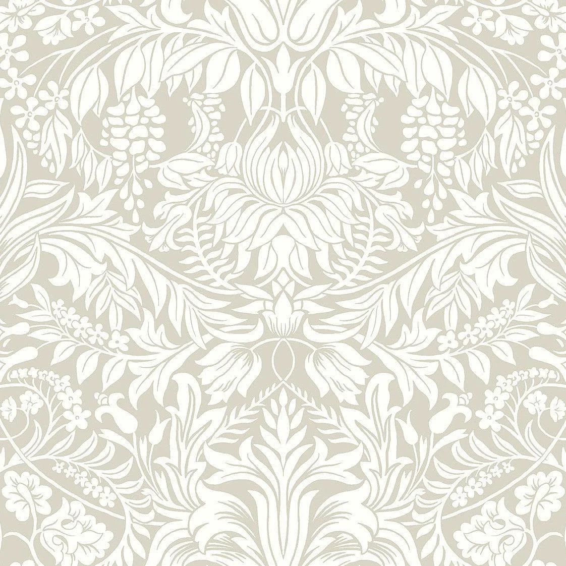 Lockwood Damask Wallpaper // Beige