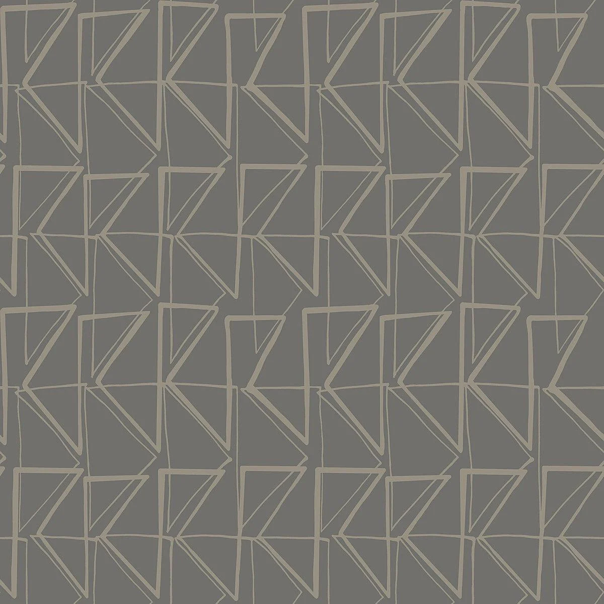 Love Triangles Peel & Stick Wallpaper // Grey Metallic