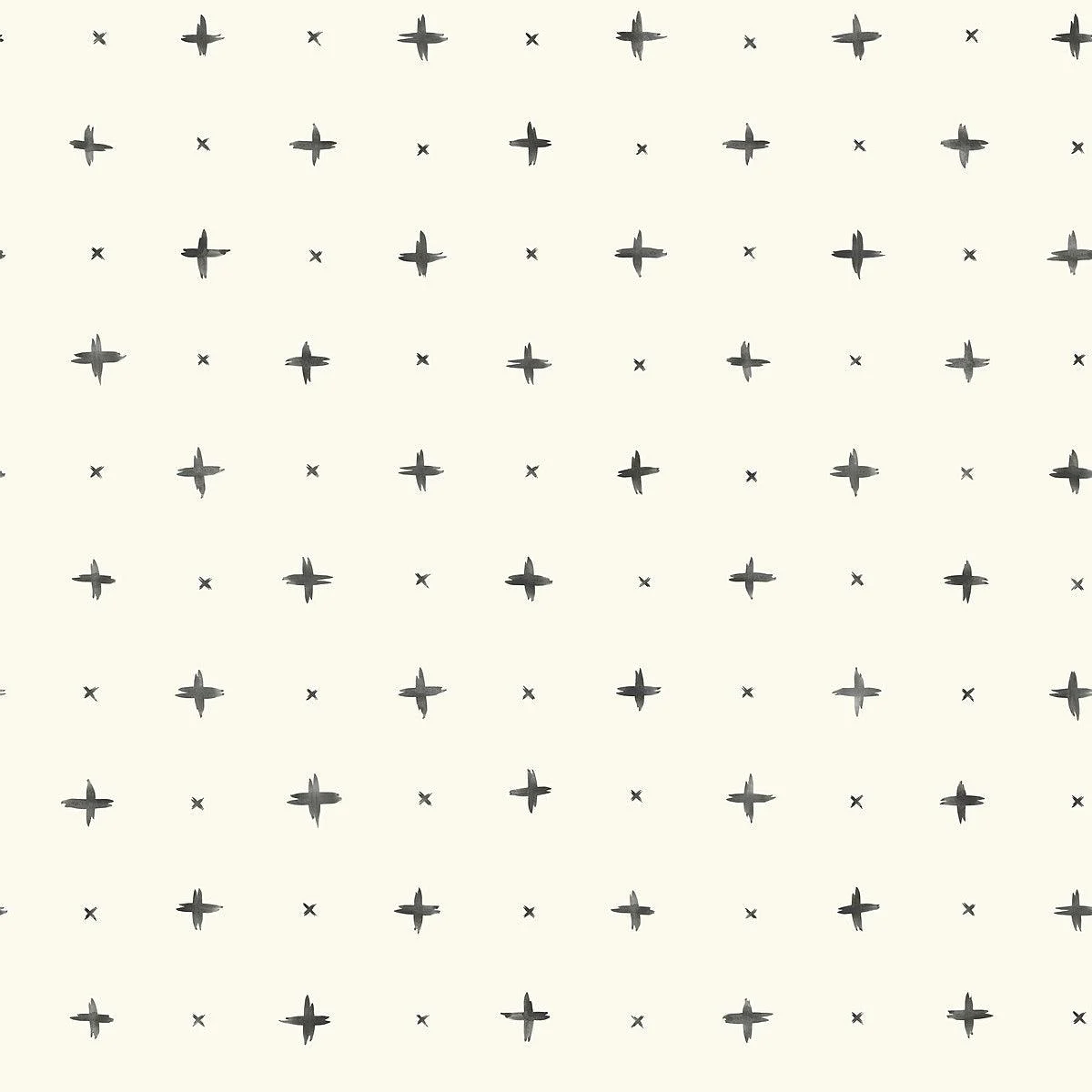 Magnolia Home Cross Stitch Peel & Stick Wallpaper // Black