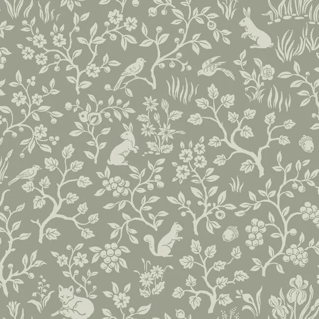 Magnolia Home Fox & Hare Peel & Stick Wallpaper // Grey