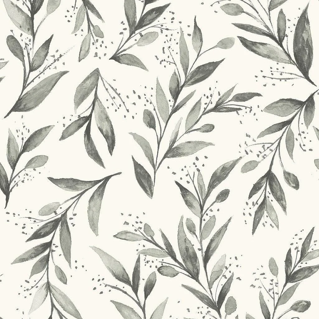 Magnolia Home Olive Branch Peel & Stick Wallpaper // Charcoal