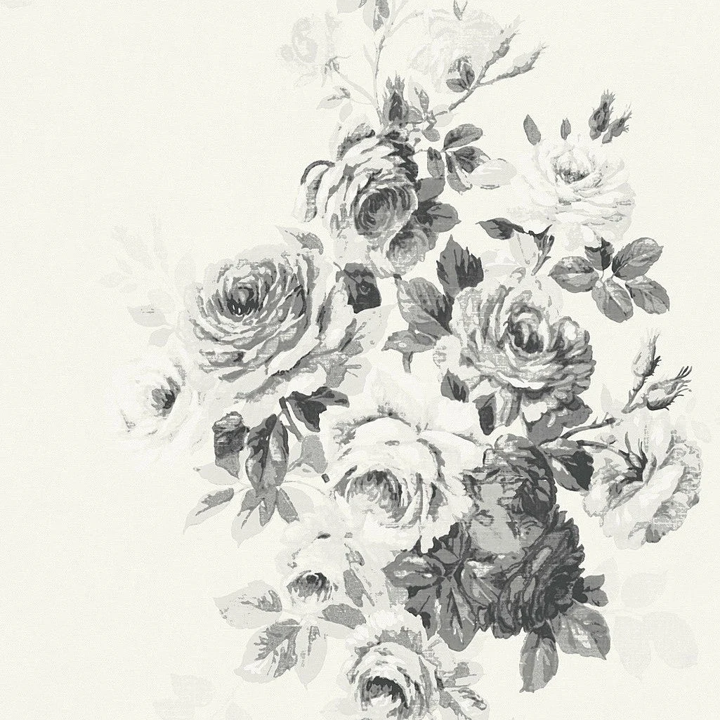 Magnolia Home Tea Rose Peel & Stick Wallpaper // White & Black