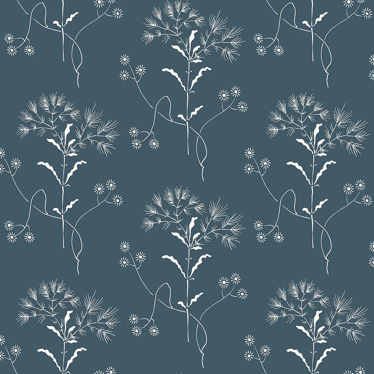 Magnolia Home Wildflower Peel & Stick Wallpaper // White & Blue
