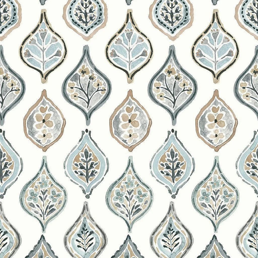 Marketplace Motif Wallpaper // White & Neutral