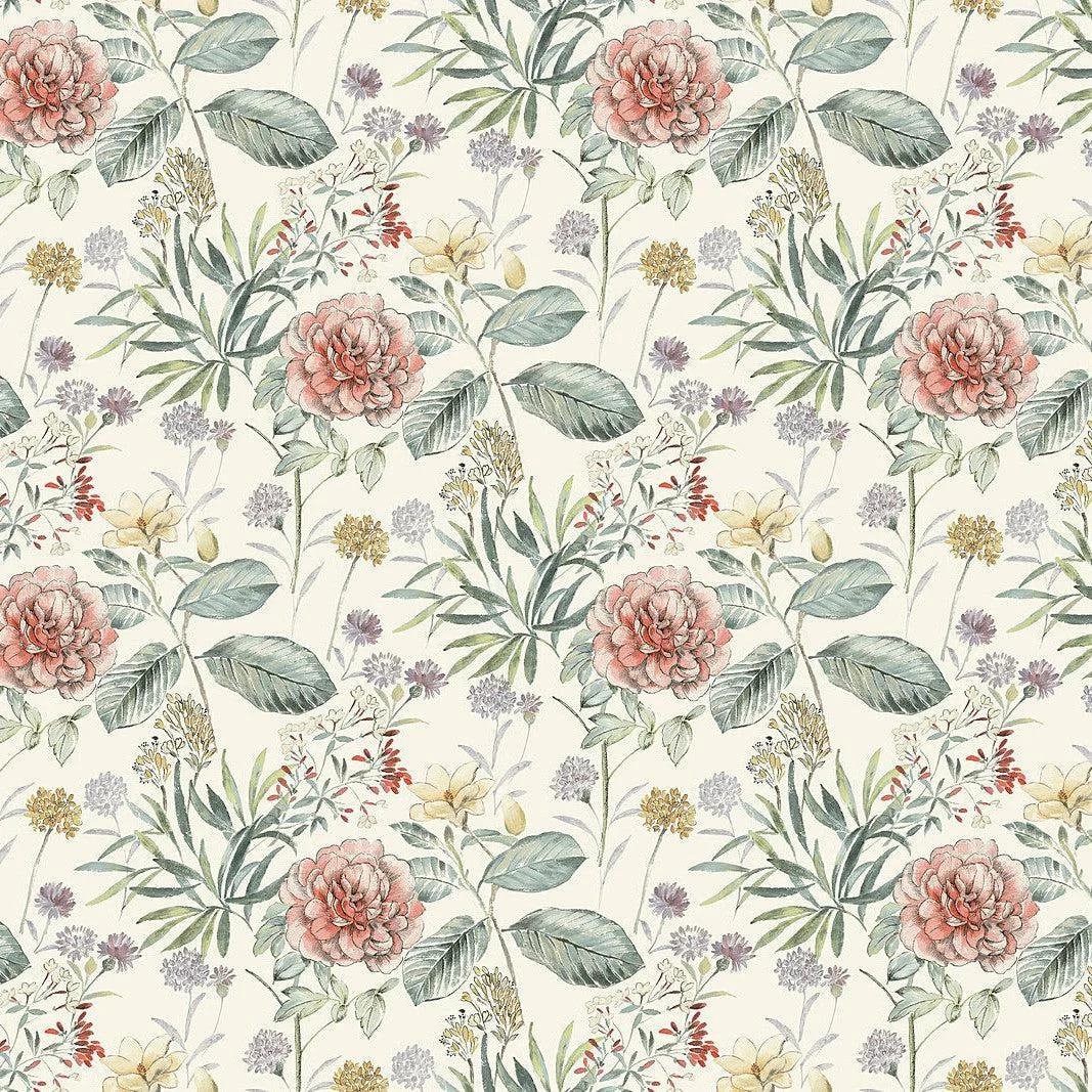 Midsummer Floral Wallpaper // Coral