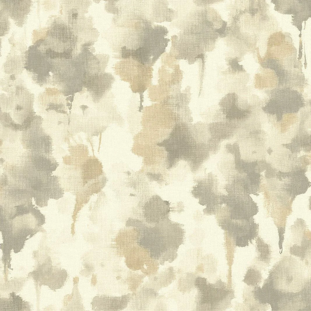 Mirage Wallpaper // Dark Taupe & Gold