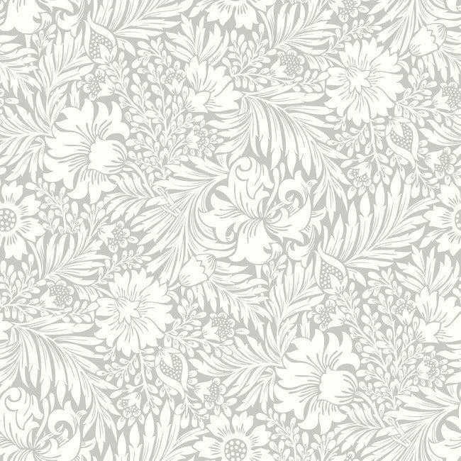 Modern Acanthus Premium Peel + Stick Wallpaper // Mist