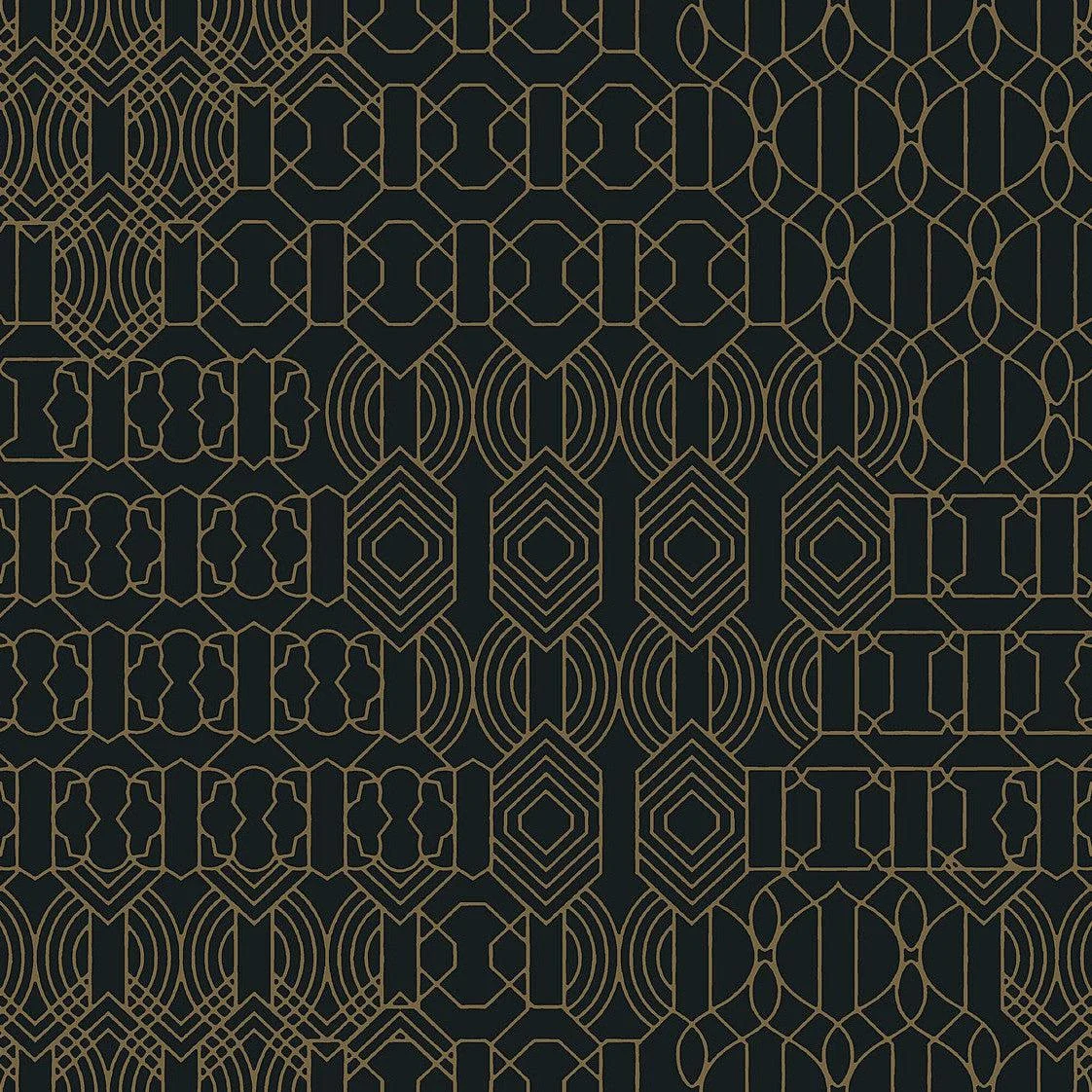 Modern Chandelier Wallpaper // Black