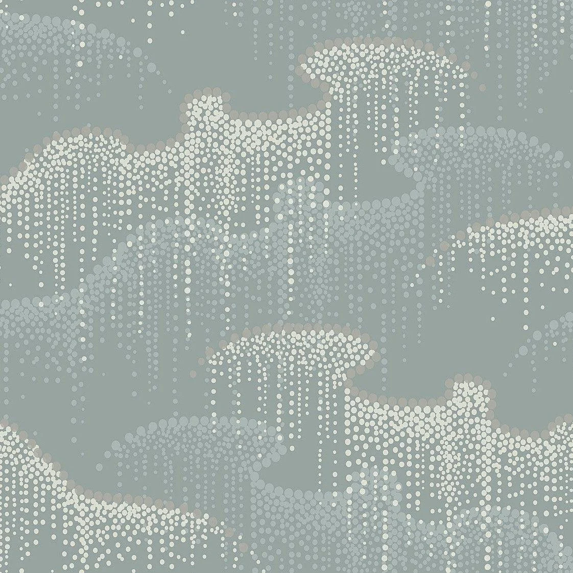 Moonlight Pearls Wallpaper // Grey