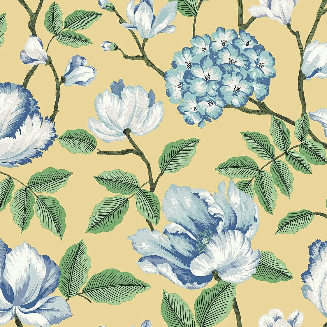 Morning Garden Wallpaper // Yellow
