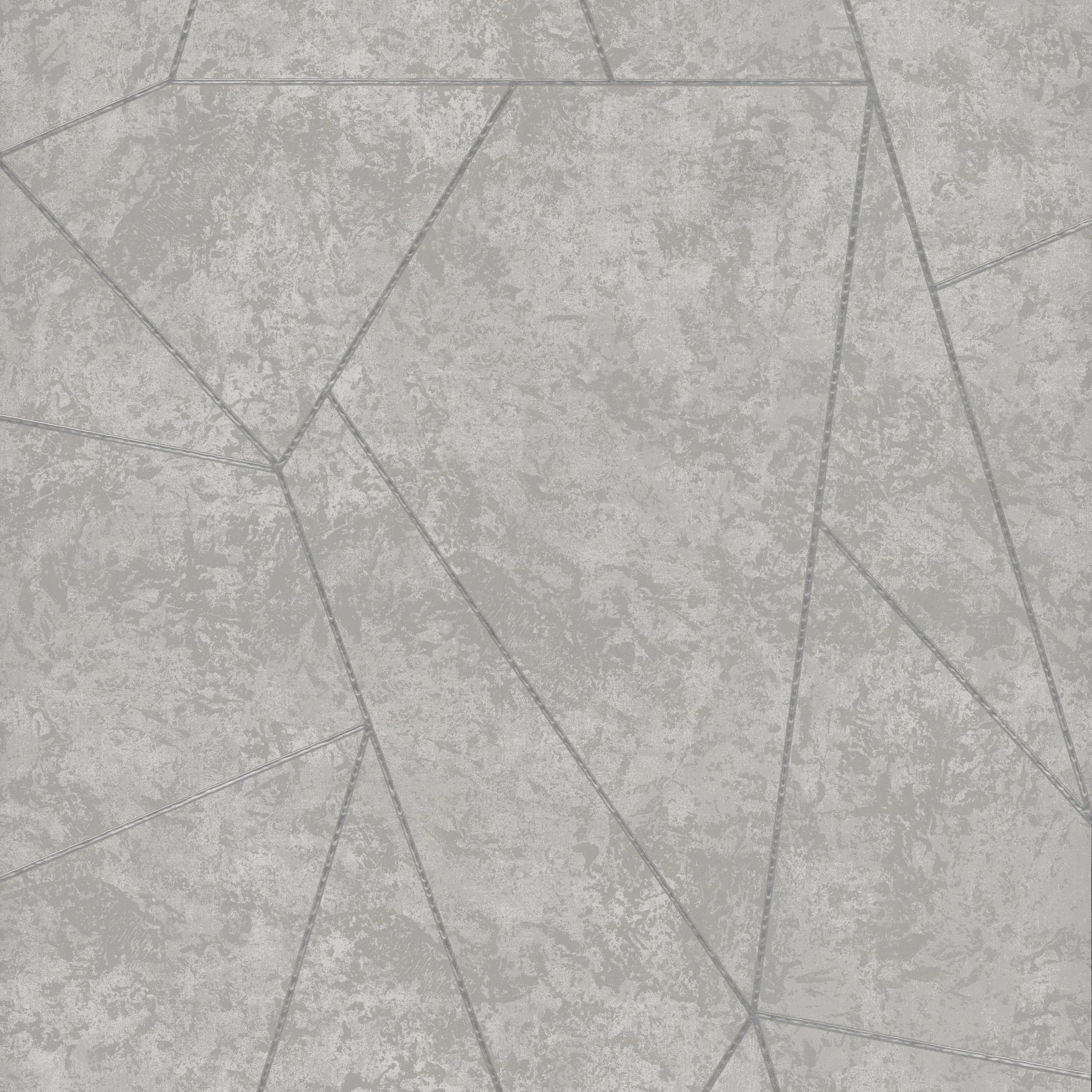 Nazca Wallpaper // Light Grey & Silver