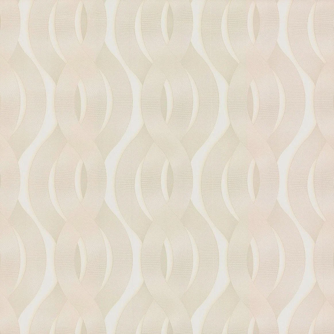 Nexus Wallpaper // White & Cream Metallic